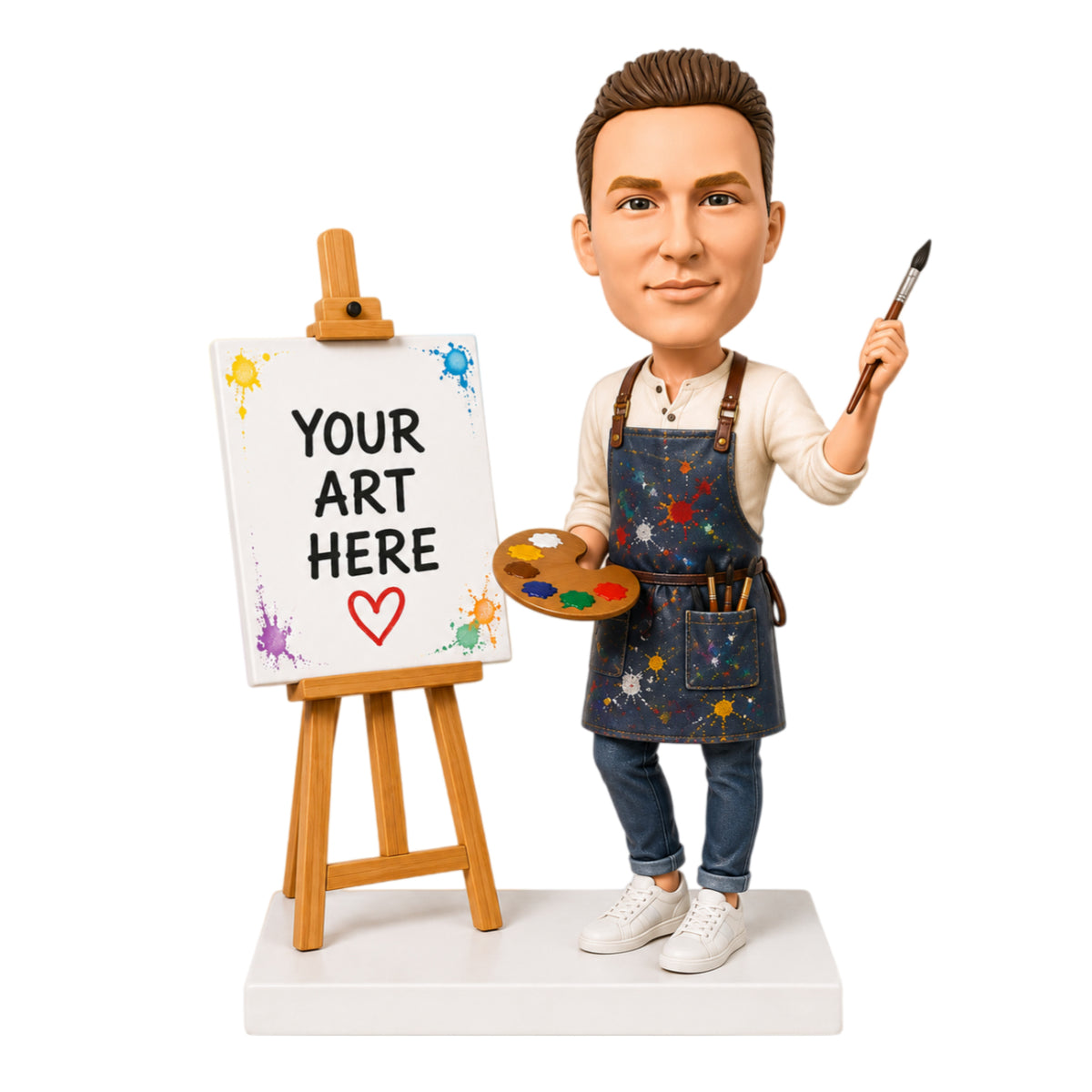 Custom Male Artist Bobbleheads – Customizable Your Own Painting