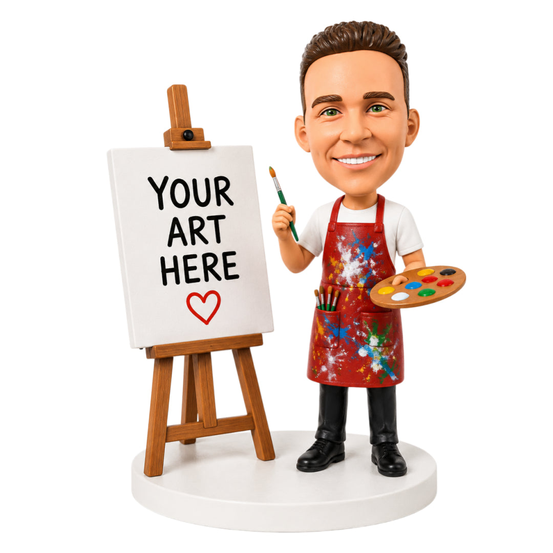 Custom Male Artist Bobbleheads --– Customizable Your Own Painting