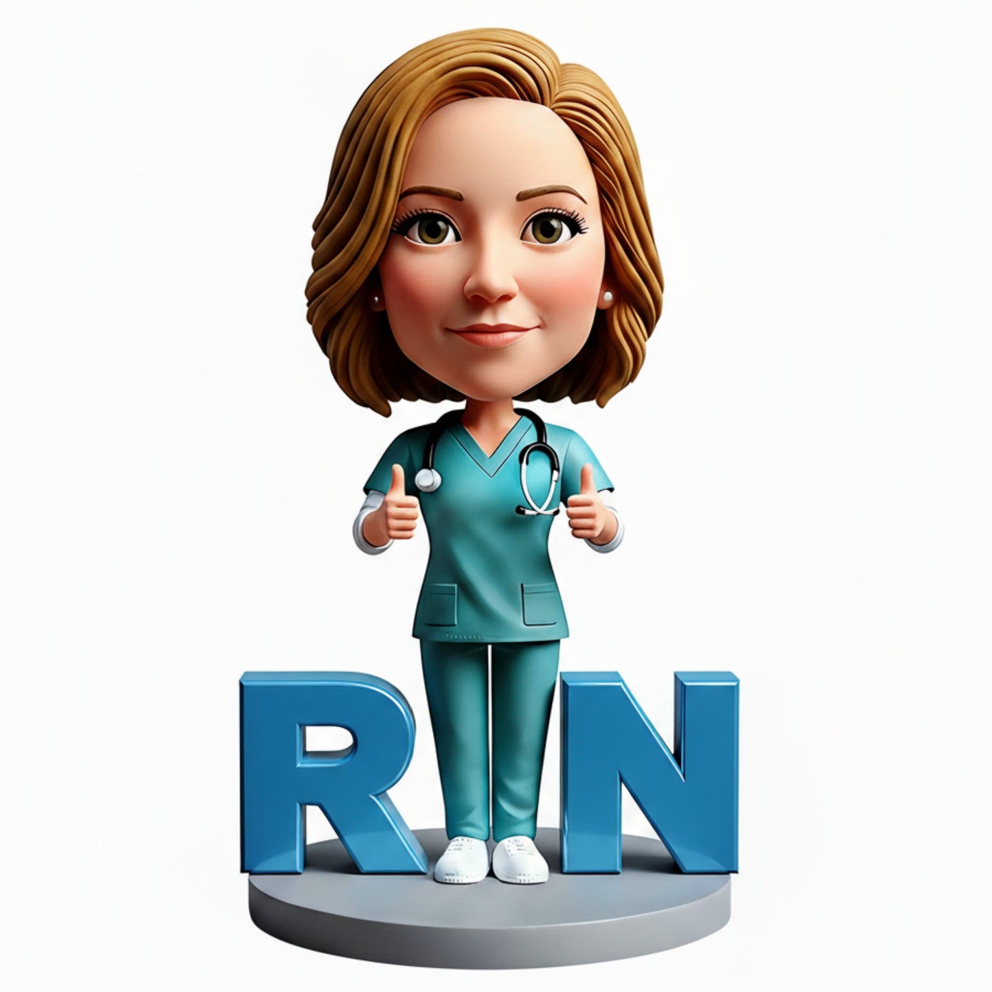 RN Nurse Graduation Custom Bobbleheads - Perfect Gift for Nurse - Customizable Pose & Outfit