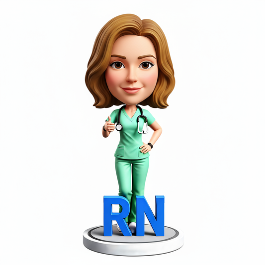 RN Nurse Custom Bobbleheads - Perfect Gift for Nurse - Customizable Pose & Outfit
