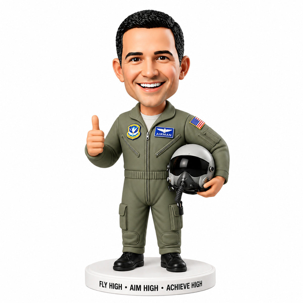 Custom U.S. Air Force Retirement Bobbleheads – Customizable Military Uniform & Pose