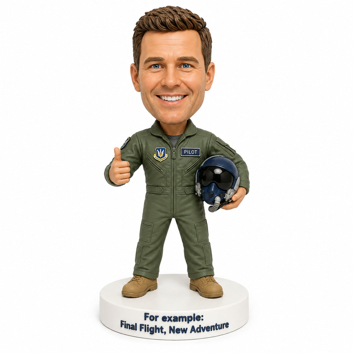 Custom Bobbleheads for U.S. Air Force Retirement  Pilots – Customizable Military Uniform & Pose