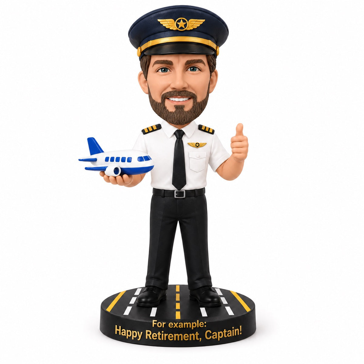 Custom Pilot Retirement Bobbleheads  –-- Customizable Uniform & Pose