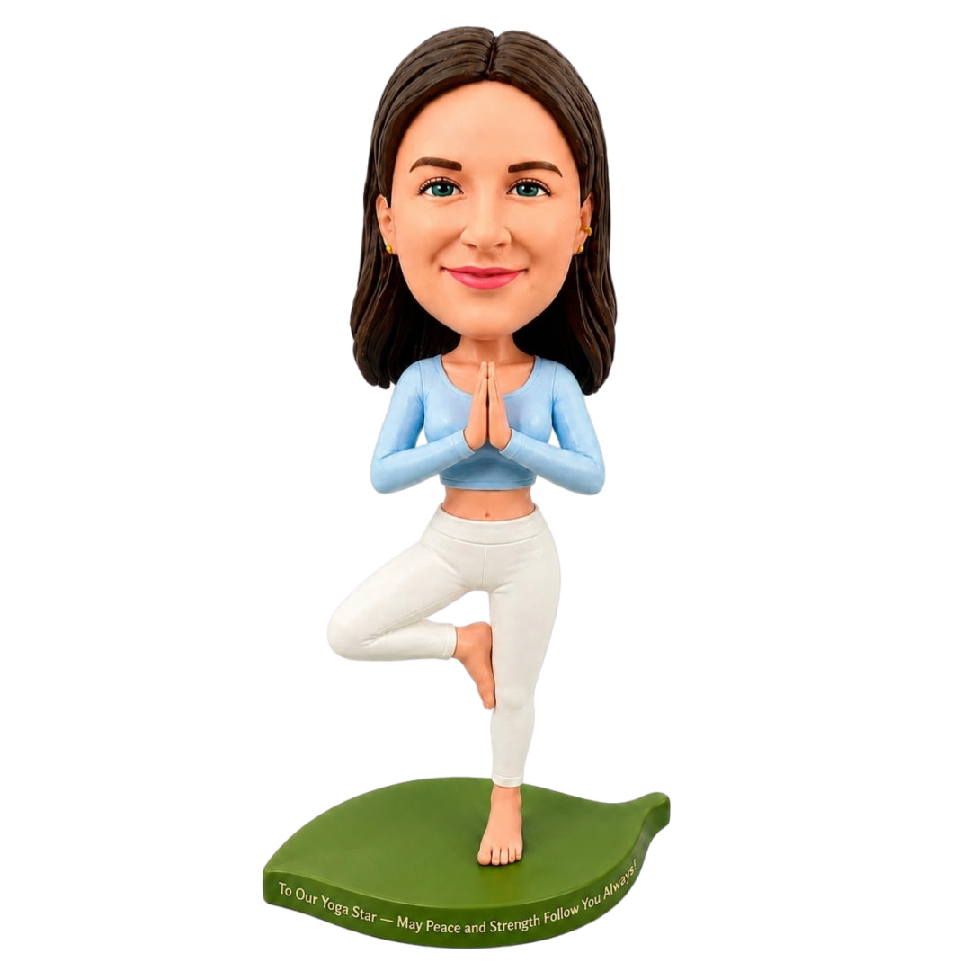 Custom Yogi Bobbleheads – Customizable Yoga Outfit & Pose