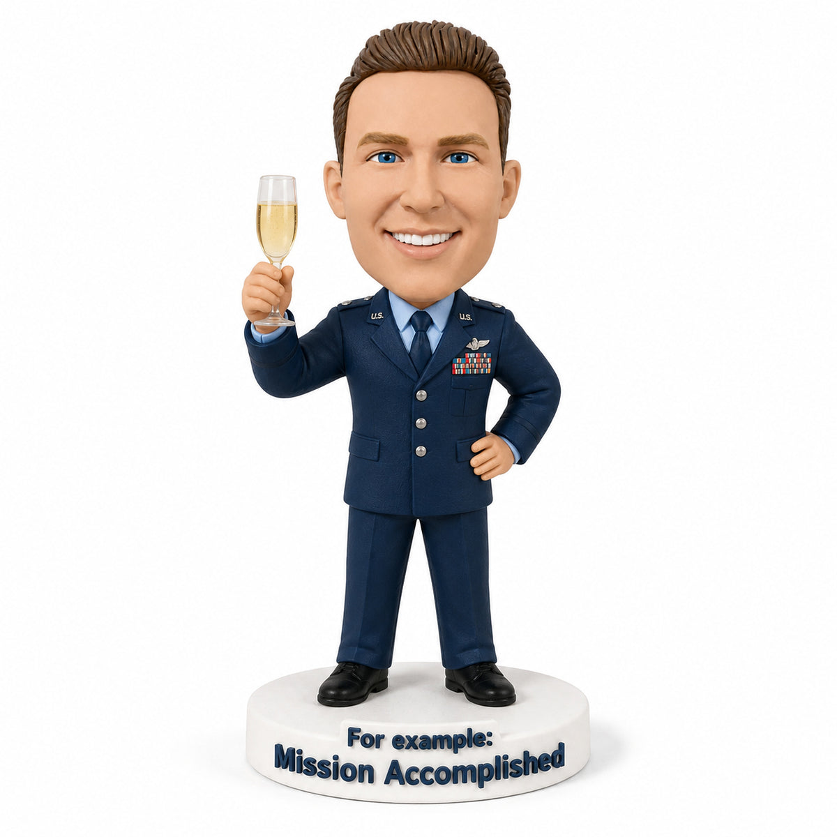 Custom U.S. Air Force Bobbleheads –- Customizable Military Uniform & Pose